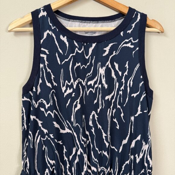 Athleta Rincon Abstract Print Mini Dress Womens XS Blue Active Activewear Casual - Picture 7 of 16